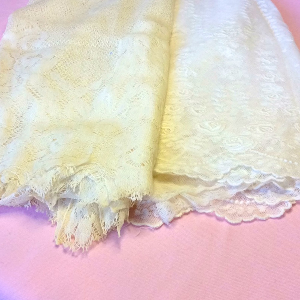 FINAL SALE PRICE 2 Pc. Lot of Lace/Mantle Scarf